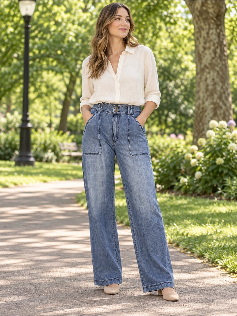 Joie NWT $248 Rosetta High-Rise Wide-Leg Jeans